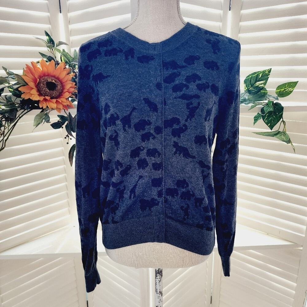 MARC JACOBS BLACK/GRAY CASHMERE SWEATER SIZE MED